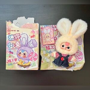 Baby Three Miniature Bunny - Cream